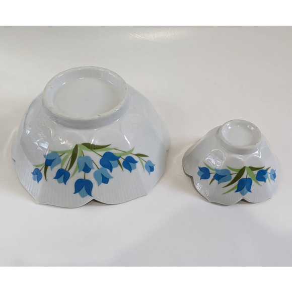 Vintage 60's 70's Flower Power Lotus Bowl Set, Japanese Nesting Lotus Bowls - Picture 6 of 10